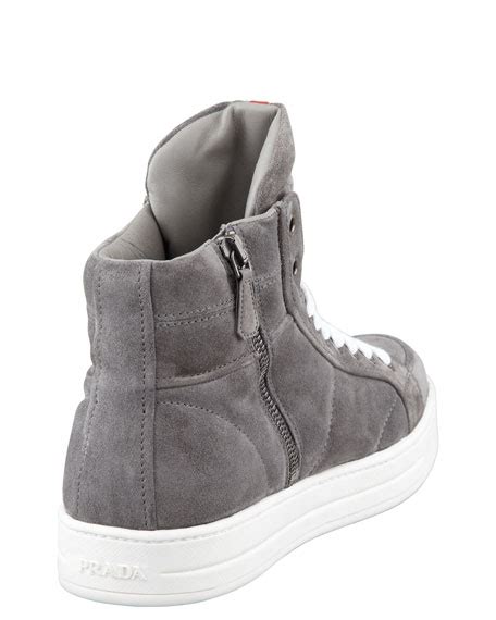 prada high top sneakers zipper|Prada high top designer sneakers.